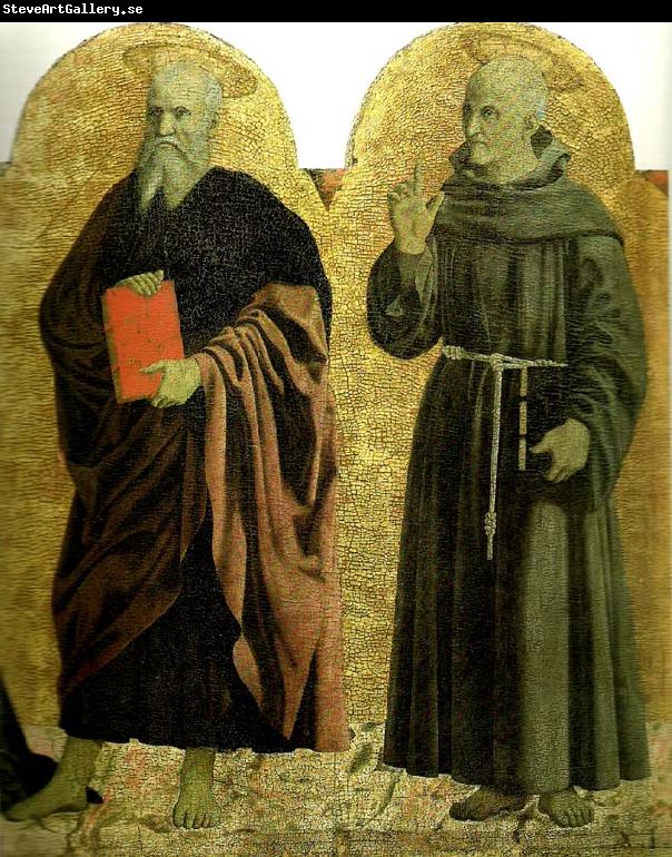 Piero della Francesca sts andrew and bernardino of siena from the polyptych of the misericordia